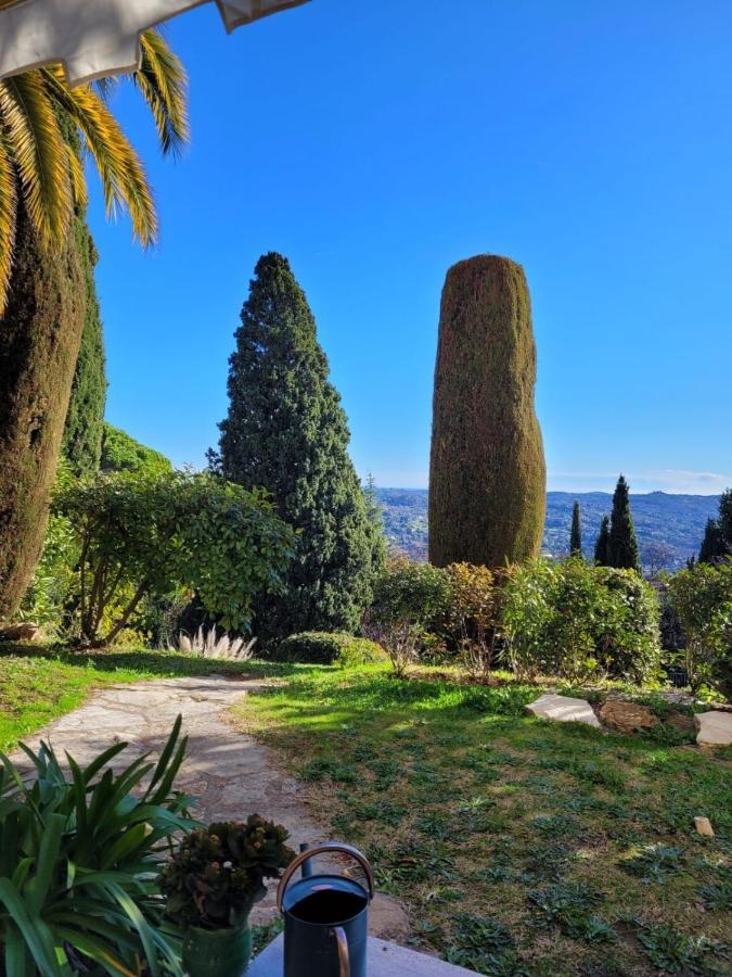 Clim Jardin Et Parking Prive -Piscine Tennis Et Park Vue Mer جراس المظهر الخارجي الصورة